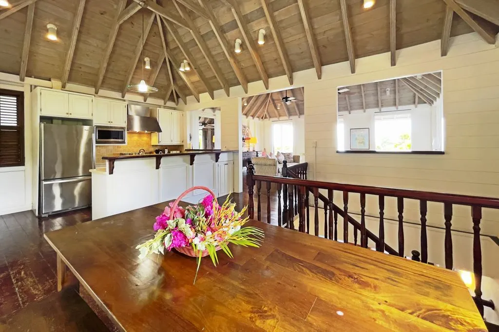 kitchen-wide-rose-villa Nevis villa with private pool