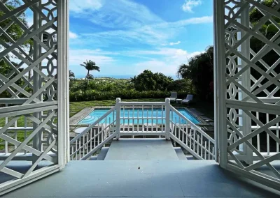 Yellow Manor House pool view
