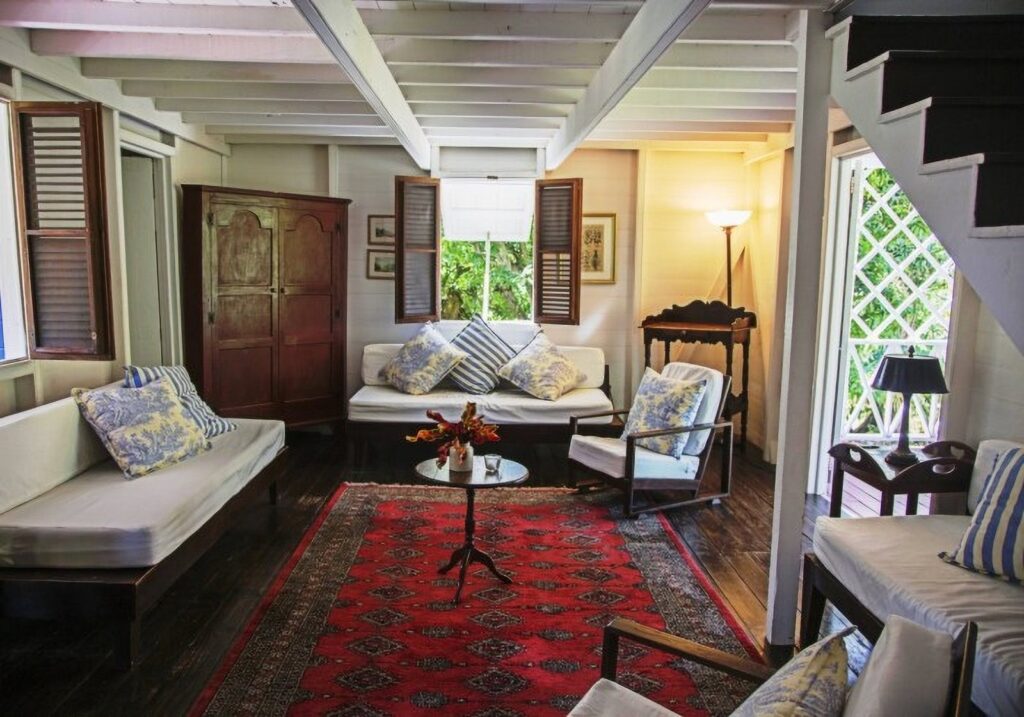 Sitting room of the five-person gingerbread cottage