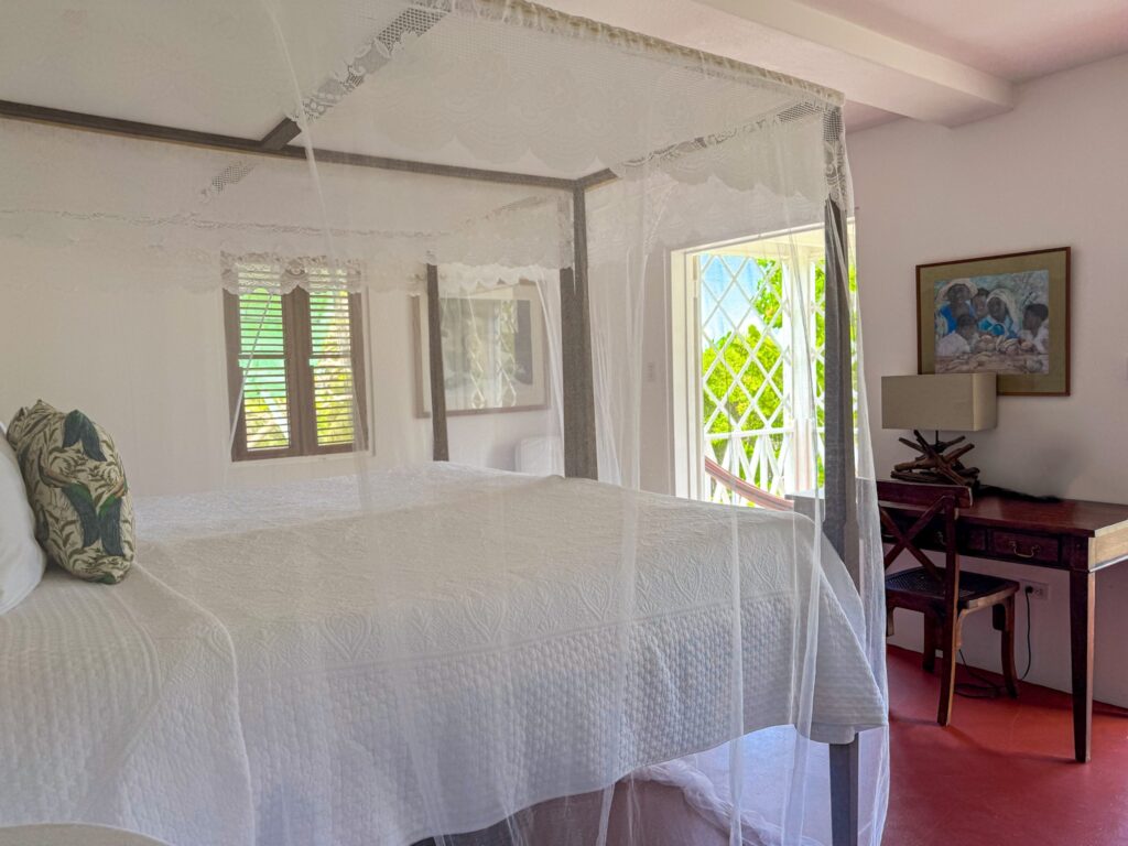 Double bed in a Hillside Room